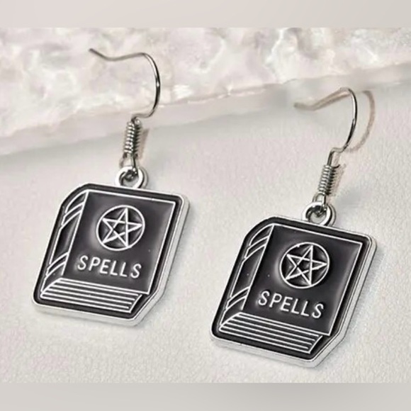 $2 SPELL BOOK EARRINGS. STAINLESS STEEL. NEW. $2 WITH ANY $10 ORDER OR MORE BUND - Picture 2 of 16
